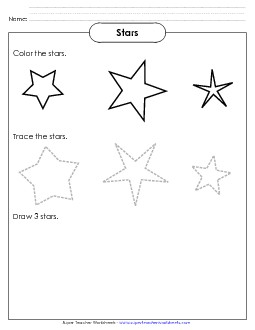 Stars Geometry Worksheet