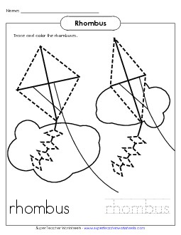 Rhombuses - Kites Geometry Worksheet