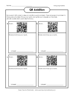 Addition (3-Digit Numbers) Worksheet