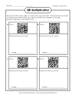 Multiplication Word Problems (3-Digit by 1-Digit) Worksheet