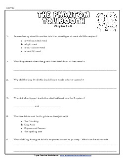 Questions for Chapters 7 & 8 Books Worksheet