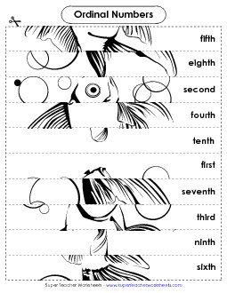 Ordinal Goldfish Puzzle Ordinal Numbers Worksheet