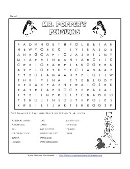 Word Search Books Worksheet