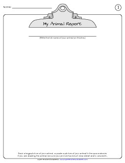 Animal Research Project Animals Worksheet