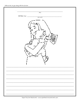 Mother\'s Day - Big Hug Writing Storypics Worksheet