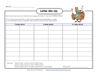 Thanksgiving Word Mix-Up (Intermediate) Worksheet