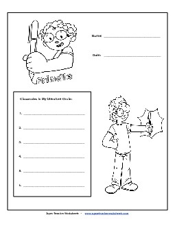 Lit. Circles: Cover Page Books Worksheet