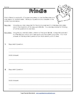 Reporter Interview Books Worksheet