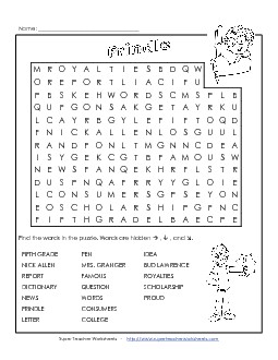 Word Search Books Worksheet