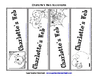 Charlotte's Web Bookmarks Books Worksheet