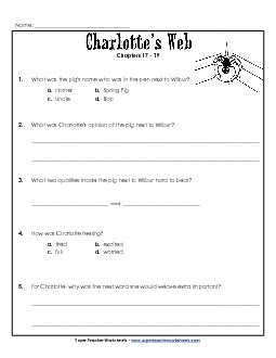 Questions for Chapters 17-19 Books Worksheet