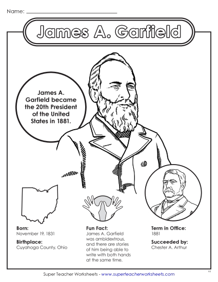 New James A. Garfield Fact Sheet Worksheet New James A. Garfield Fact Sheet Worksheet