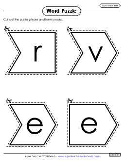 Word Puzzle: Ever Sight Words Individual Worksheet