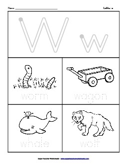 Words that Start with W w Phonics Beginningsounds Worksheet