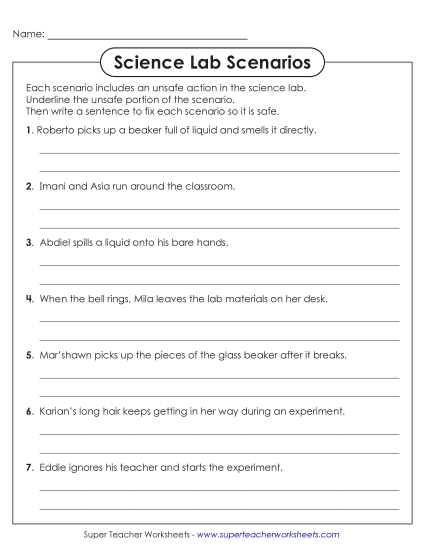New Correct Unsafe Scenarios Worksheet New Correct Unsafe Scenarios Worksheet