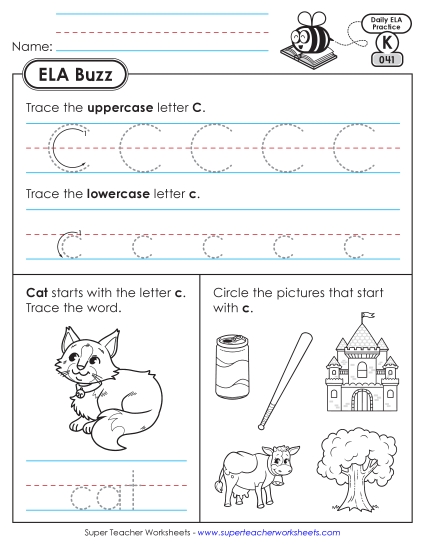 New Kindergarten ELA Buzz: Week 9<br>Worksheets 41 through 45 Worksheet New Kindergarten ELA Buzz: Week 9<br>Worksheets 41 through 45 Worksheet