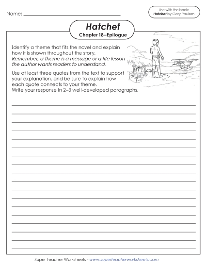 New Writing Prompt: Theme Worksheet New Writing Prompt: Theme Worksheet