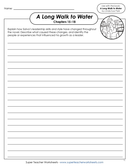 New Chapters 15–18 Writing Prompt:<br>Salva's Leadership Skills Worksheet New Chapters 15–18 Writing Prompt:<br>Salva's Leadership Skills Worksheet