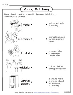 Voting Matching - 1 (Basic)  Worksheet