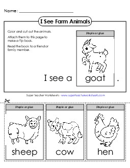 Farm Flip Book Free Worksheet