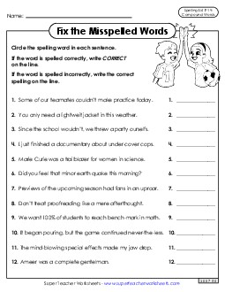 Correct or Incorrect? (F-14) Spelling F Worksheet