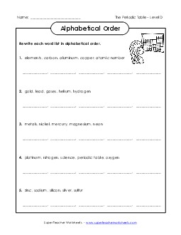 ABC Order Groups Spelling D Worksheet