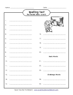 Spelling Test Spelling D Worksheet