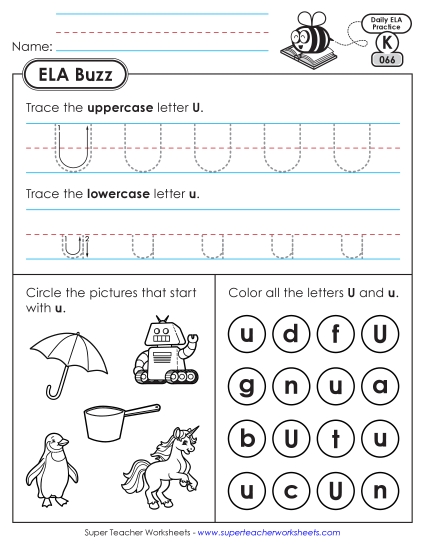 New Kindergarten ELA Buzz: Week 14 <br>Worksheets 66 through 70 Worksheet New Kindergarten ELA Buzz: Week 14 <br>Worksheets 66 through 70 Worksheet