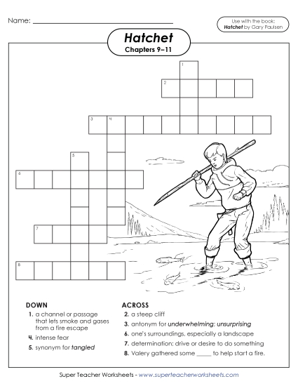 New Vocabulary Crossword for Chapters 9–11 Worksheet