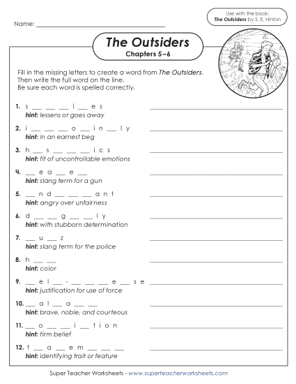 New Vocabulary Activity for Chapters 5 and 6 Worksheet New Vocabulary Activity for Chapters 5 and 6 Worksheet