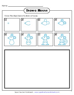 Draw a Mouse Learning To Draw Worksheet