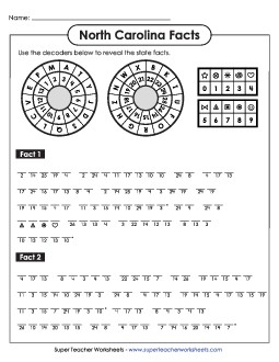 Cryptogram Puzzle States Individual Worksheet