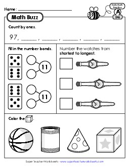 Math Buzz: Week 10 Worksheets 46 through 50 Daily Math Review Worksheet