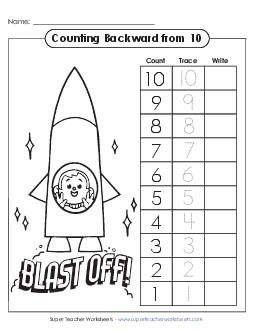 Number Recognition and Counting Skills Worksheets Learning Tool