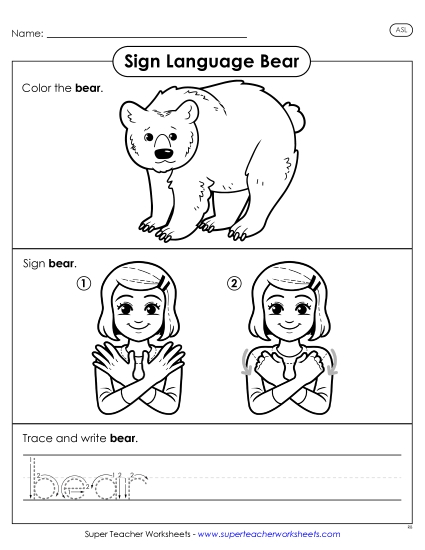 New Bear Worksheet New Bear Worksheet