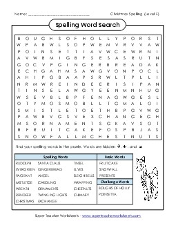 Word Search Spelling E Worksheet