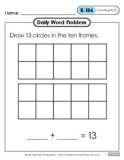 Daily Word Problems  K-106 through K-110 Worksheet