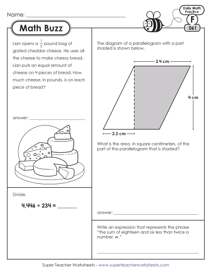 New 6th Grade Math Buzz: Week 13<br>Worksheets 61 through 65 Worksheet New 6th Grade Math Buzz: Week 13<br>Worksheets 61 through 65 Worksheet