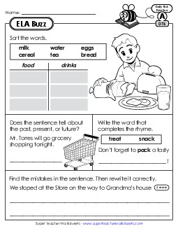 ELA Buzz: Week 16 Worksheets 76 through 80 Daily Ela Review Worksheet