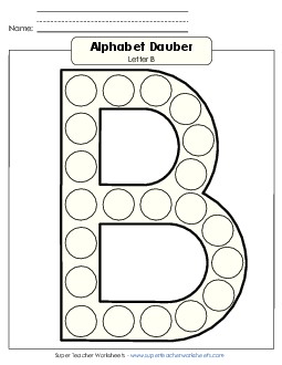 Letter B - Dabber Alphabet Worksheet