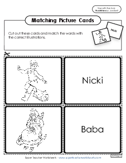 The Mitten Matching Cards Free Picture Book Mitten Worksheet