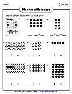 Division with Arrays Worksheet