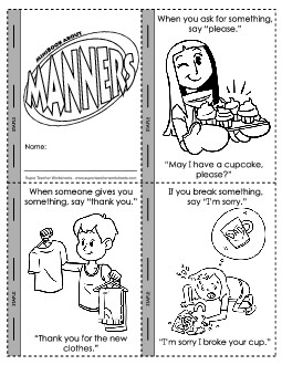 Manners Minibooks Worksheet