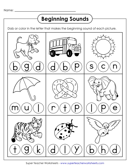 New Dab or Color Worksheet 2 Worksheet New Dab or Color Worksheet 2 Worksheet