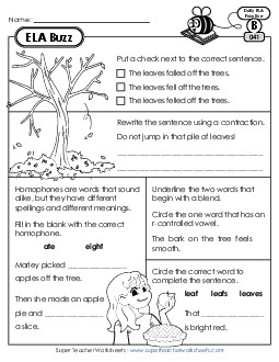 ELA Buzz: Week 9 Worksheets 41 through 45 Daily Ela Review Worksheet