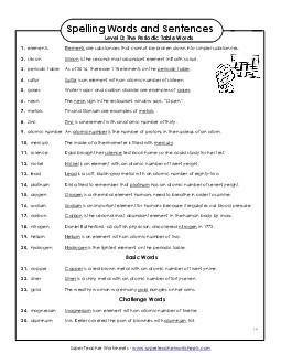 Spelling Test Sentences Spelling D Worksheet