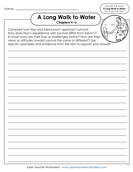 aChapters 4–6 Writing Prompt:<br>Nya and Salva's Approach to Survival