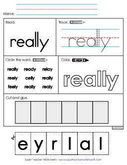 Worksheet 2: Really Free Sight Words Individual Worksheet