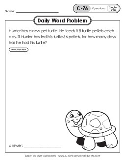 Daily Word Problems  C-76 through C-80 Worksheet