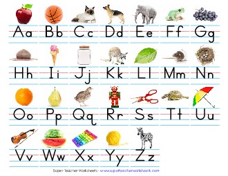 Alphabet (Full Color) Worksheet